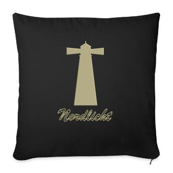 Northern Lights - Lighthouse - Coastal Children - Sofa pillow with filling 45cm x 45cm - black - Front