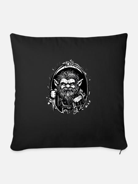 The Gnome - Sofakissen mit Füllung 45 x 45 cm - Schwarz