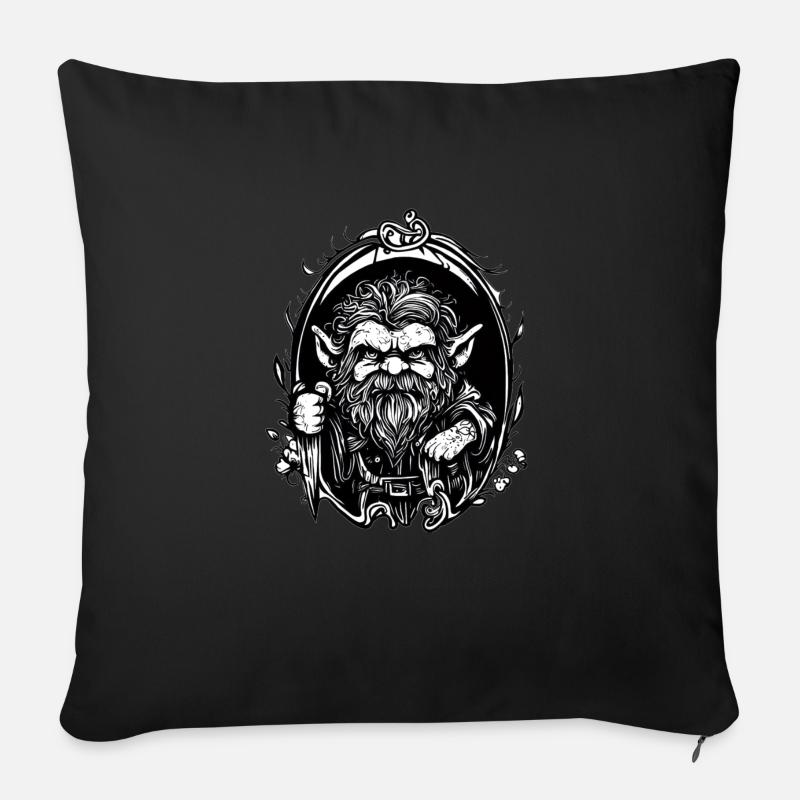 The Gnome - Sofakissen mit Füllung 45 x 45 cm - Schwarz