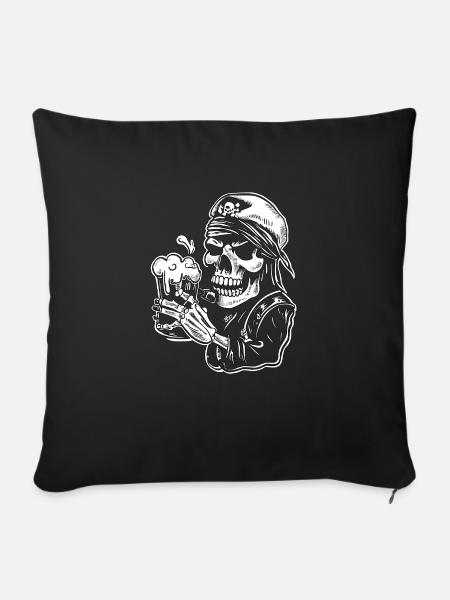 Drinking Dead Seamen "Aye Aye" - Sofakissen mit Füllung 45 x 45 cm - Schwarz