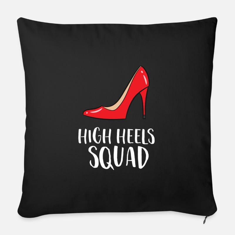 High Heels rot - High Heels Squad - Sofakissen mit Füllung 45 x 45 cm - Schwarz