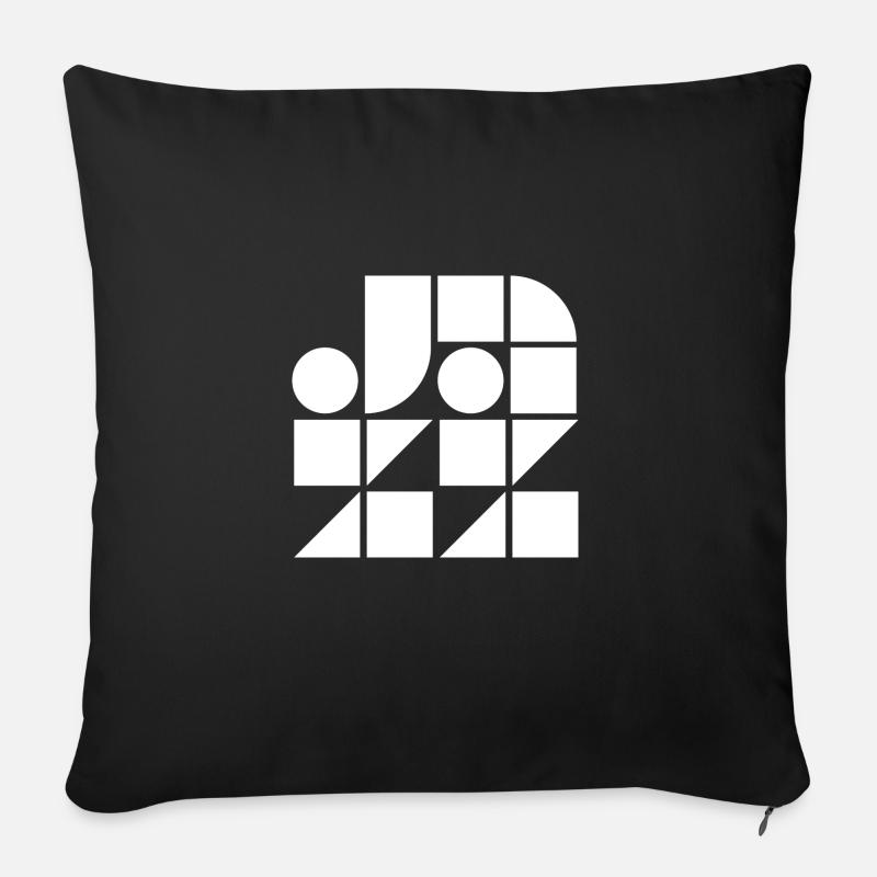 Jazz-Logo-Design - Sofakissen mit Füllung 45 x 45 cm - Schwarz