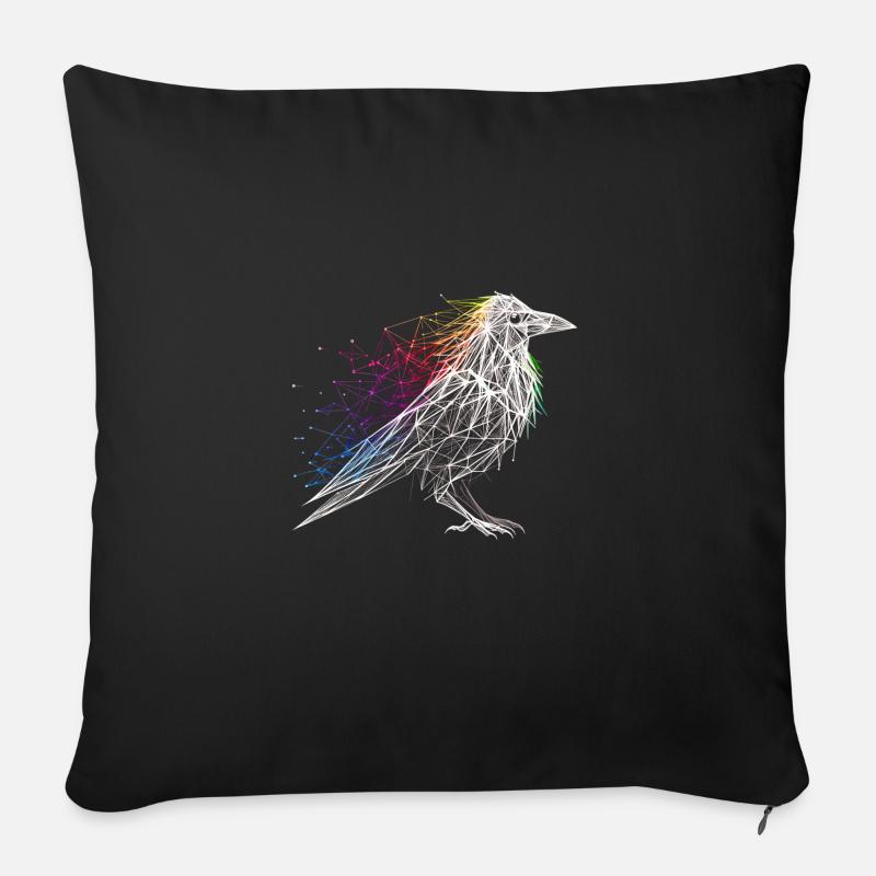 Rabe 🐦‍⬛ - Sofakissen mit Füllung 45 x 45 cm - Schwarz