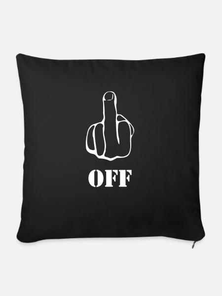 Fuck Off - Sofakissen mit Füllung 45 x 45 cm - Schwarz