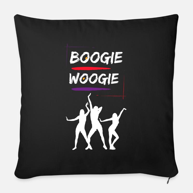 boogie woogie - Coussin et housse de 45 x 45 cm - noir