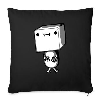 Mignon petit robot - Coussin et housse de 45 x 45 cm - noir - Devant