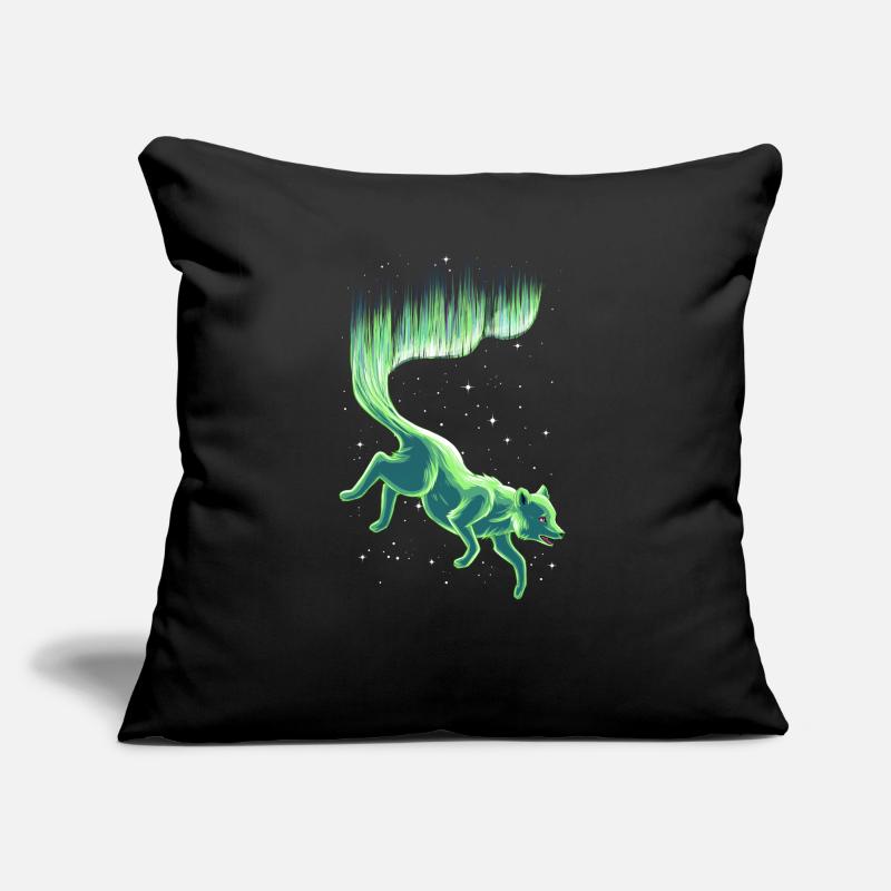 Arctic fox fox aurora Sofa pillow with filling 45cm x 45cm