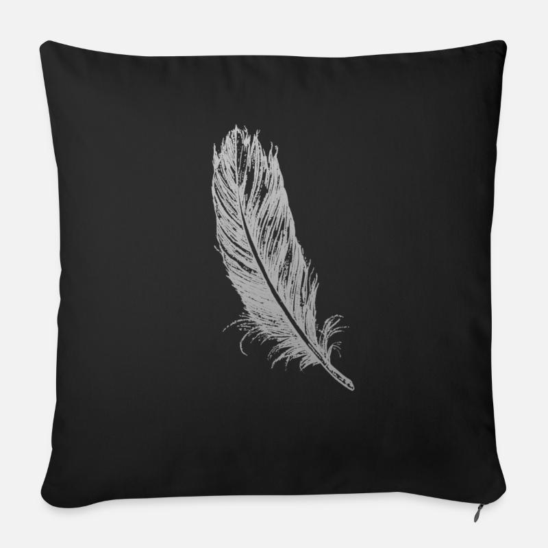 feder 2 - Sofakissen mit Füllung 45 x 45 cm - Schwarz