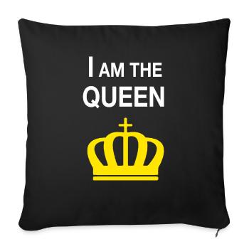 Iam the Queen - Coussin et housse de 45 x 45 cm - noir - Devant