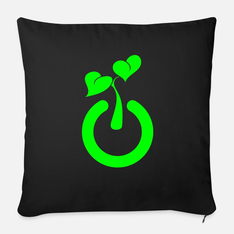 Il suffit de s’éteindre dans le jardin / les plantes - Coussin et housse de 45 x 45 cm - noir