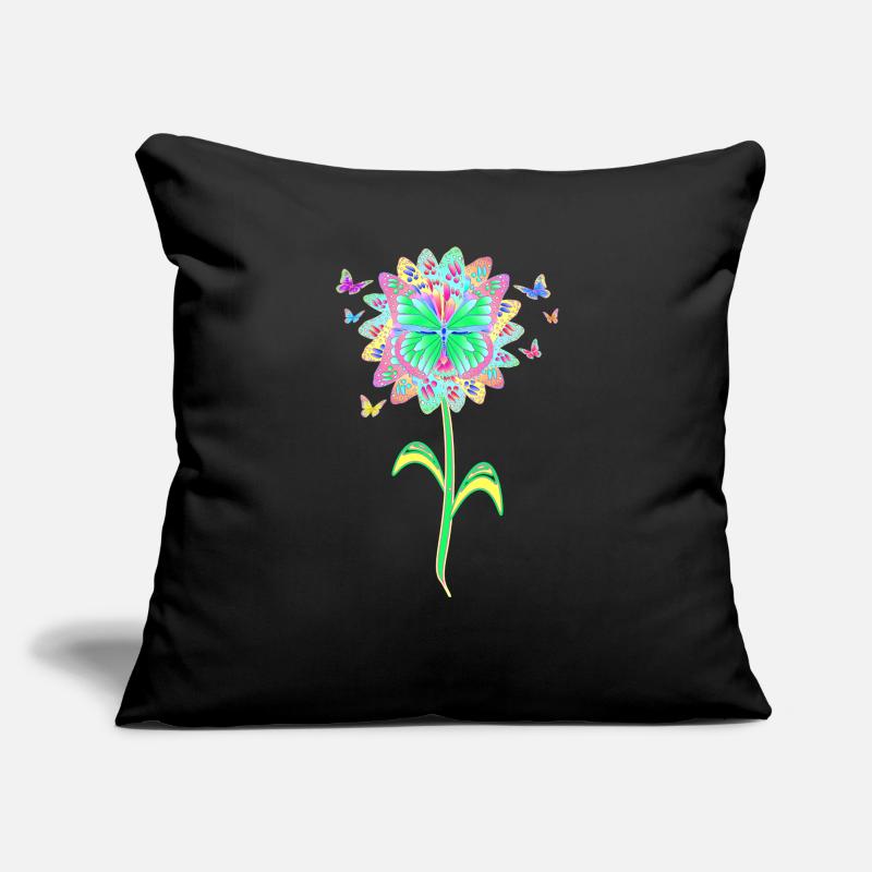 Fleur de papillon Fleur de papillon Coussin et housse de 45 x 45 cm