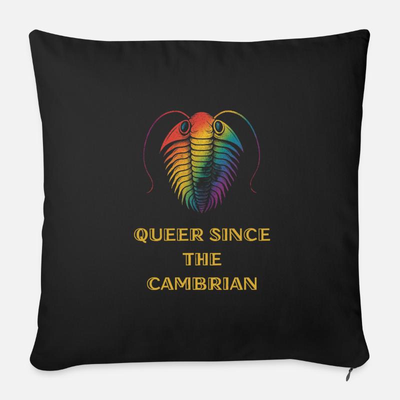 Queer depuis le Cambrien - Coussin et housse de 45 x 45 cm - noir