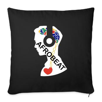 Mon cœur bat pour l’afrobeat - Coussin et housse de 45 x 45 cm - noir - Devant