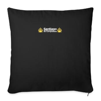 Santiago de Compostela Jakobsweg - Sofakissen mit Füllung 45 x 45 cm - Schwarz - Vorne