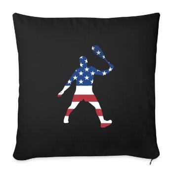 Sport Us Flag Squash - Coussin et housse de 45 x 45 cm - noir - Devant