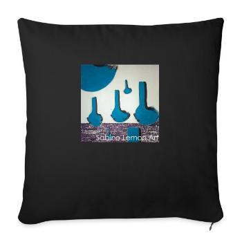 Sabino Lemon ART Teas - Sofa pillow with filling 45cm x 45cm - black - Front