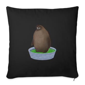 Pesto penguin - Sofa pillow with filling 45cm x 45cm - black - Front
