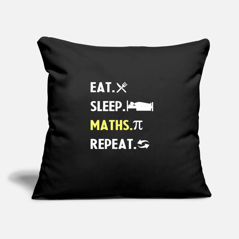 Eat Sleep Math Repeat Coussin et housse de 45 x 45 cm