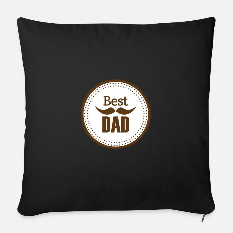 Best Dad Vater Daddy Papi Papa Dad - Sofa pillow with filling 45cm x 45cm - black