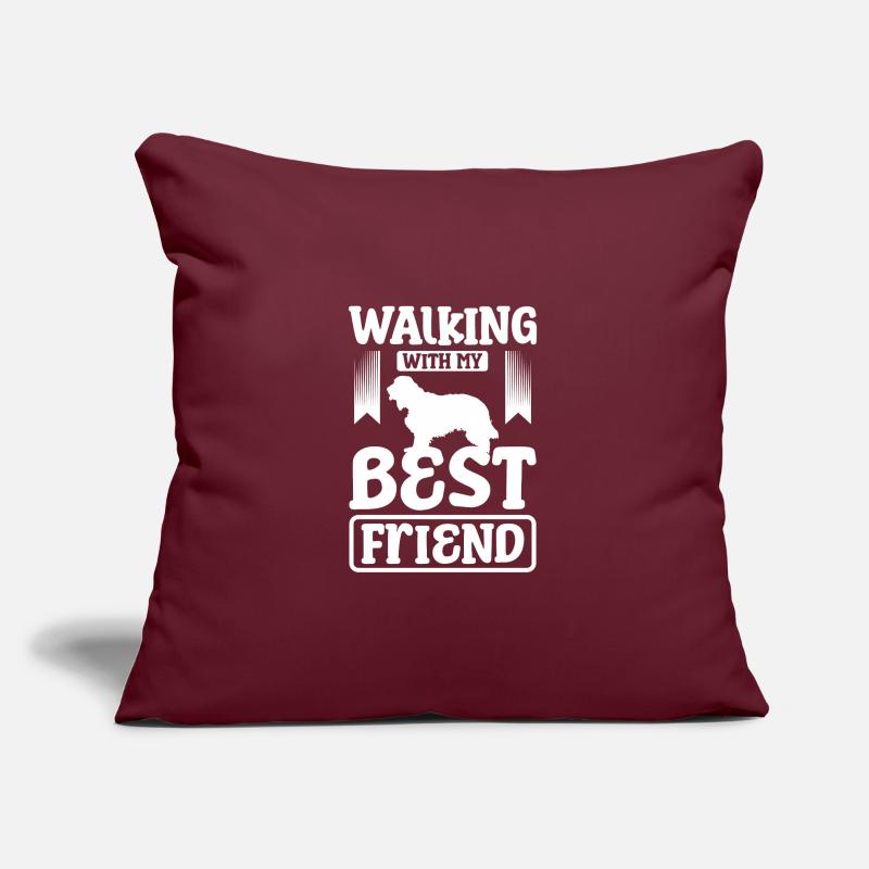 Walking with my best fiend cocker spaniel Sofa pillow with filling 45cm x 45cm
