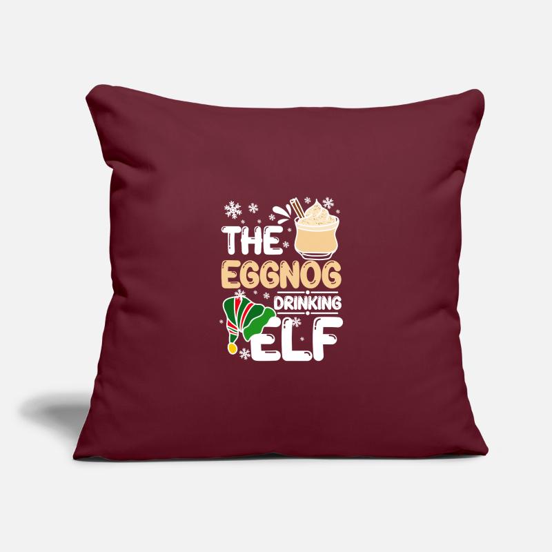 The eggnog drinking elf Sofakissen mit Füllung 45 x 45 cm
