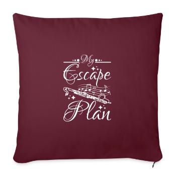My escape plan, play bass clarinet - Sofakissen mit Füllung 45 x 45 cm - Burgunderrot - Vorne