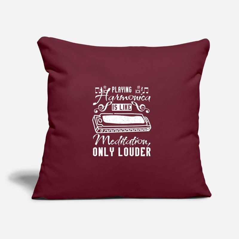 Playing harmonica is like meditation only louder Sofa pillow with filling 45cm x 45cm