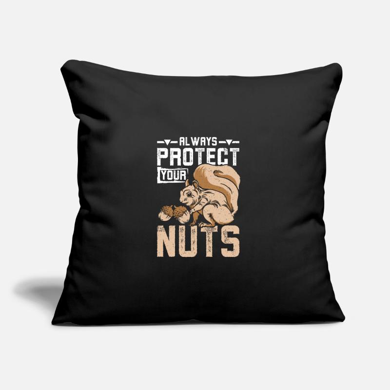 Squirrel always protect your nuts Sofakissen mit Füllung 45 x 45 cm