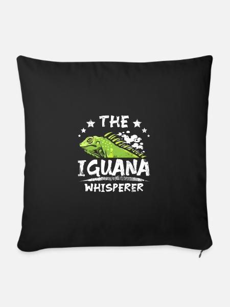 The Iguana whisperer - Sofakissen mit Füllung 45 x 45 cm - Schwarz