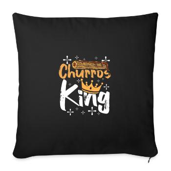 Roi des churros - Coussin et housse de 45 x 45 cm - noir - Devant