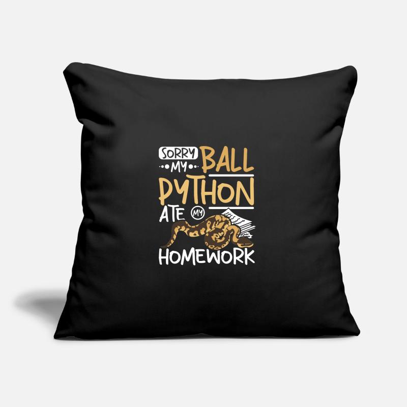 Sorry my ball python ate my homework Sofa pillow with filling 45cm x 45cm