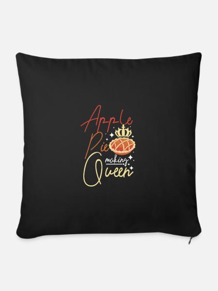 Apple pie making queen - Sofakissen mit Füllung 45 x 45 cm - Schwarz