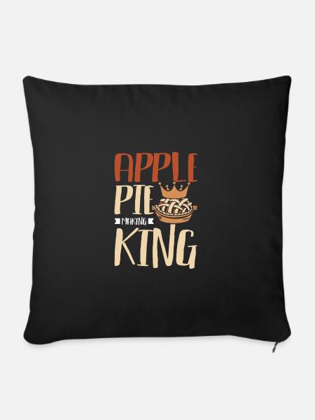 Apple pie making king - Sofakissen mit Füllung 45 x 45 cm - Schwarz