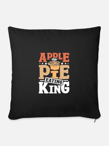 Apple pie eating king - Sofakissen mit Füllung 45 x 45 cm - Schwarz