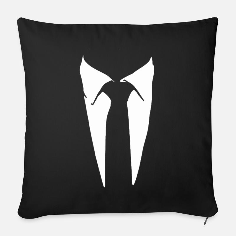 Krawatte - Sofakissen mit Füllung 45 x 45 cm - Schwarz