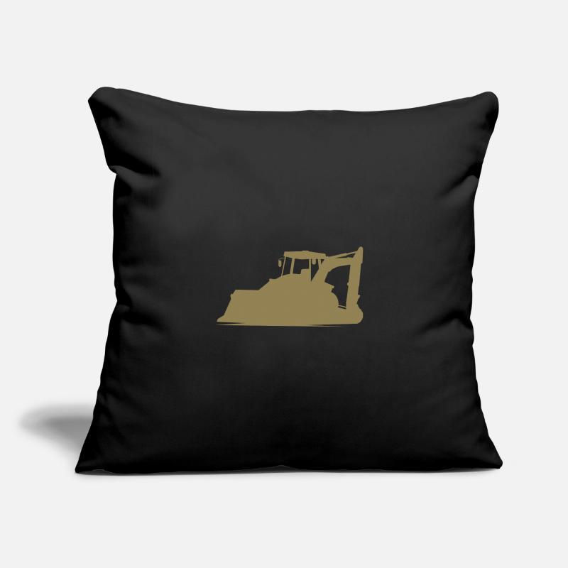 Excavator operator and construction equipment operator Silhouette – Sofa pillow with filling 45cm x 45cm