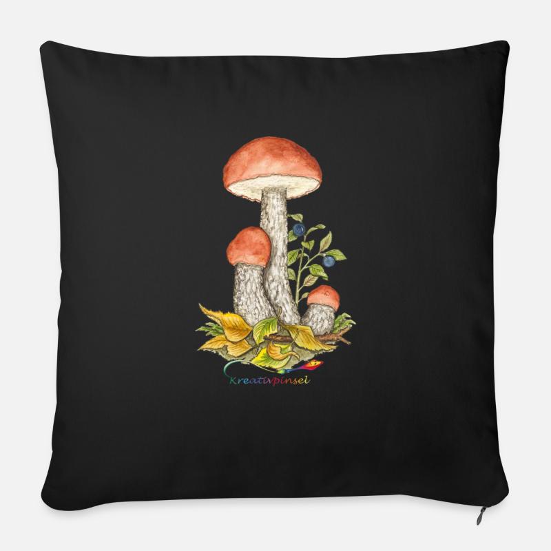 Heide-Rotkappe - Sofakissen mit Füllung 45 x 45 cm - Schwarz