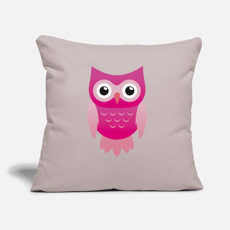 Comic Eule pink im Vector Design Sofakissen mit Füllung 45 x 45 cm
