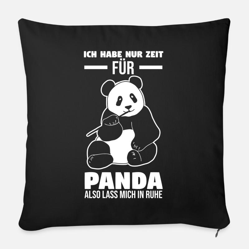 Panda - Sofakissen mit Füllung 45 x 45 cm - Schwarz