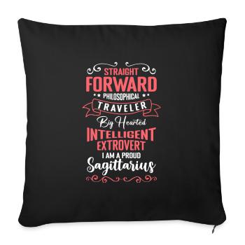 Sagittarius Astrology Zodiac Constellation - Sofa pillow with filling 45cm x 45cm - black - Front