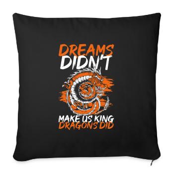 Dragon Mythical Creature Fairy Tale Tribal - Sofa pillow with filling 45cm x 45cm - black - Front