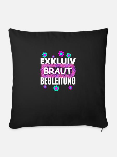 Braut Begleitung - Sofakissen mit Füllung 45 x 45 cm - Schwarz