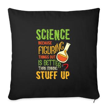 Drôle de science disant chimiste - Coussin et housse de 45 x 45 cm - noir - Devant