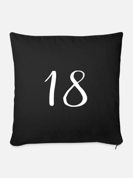18 - Sofakissen mit Füllung 45 x 45 cm - Schwarz