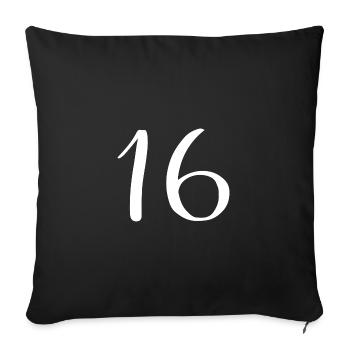 16 - Coussin et housse de 45 x 45 cm - noir - Devant