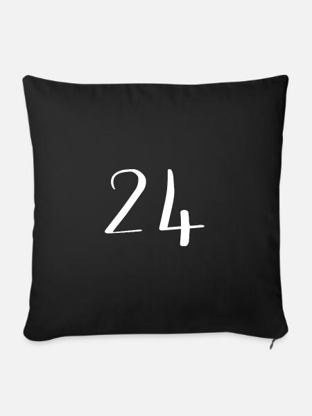 24 - Sofakissen mit Füllung 45 x 45 cm - Schwarz