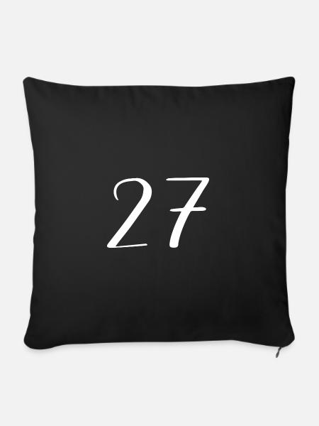 27 - Sofakissen mit Füllung 45 x 45 cm - Schwarz