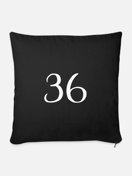 36 - Sofakissen mit Füllung 45 x 45 cm - Schwarz