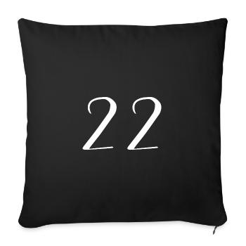 22 - Sofakissen mit Füllung 45 x 45 cm - Schwarz - Vorne