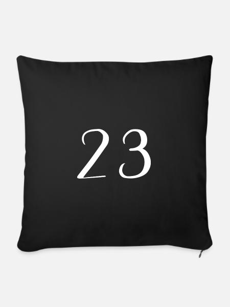 23 - Sofakissen mit Füllung 45 x 45 cm - Schwarz